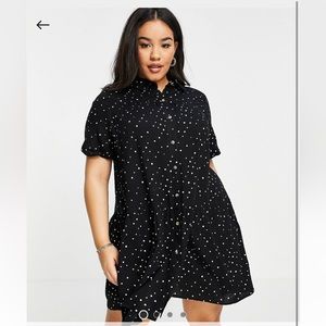 Polka dot smock dress